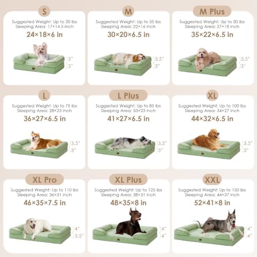 EHEYCIGA Orthopedic Dog Beds Large Sized Dog, Waterproof Washable Pet Bed - Image 2