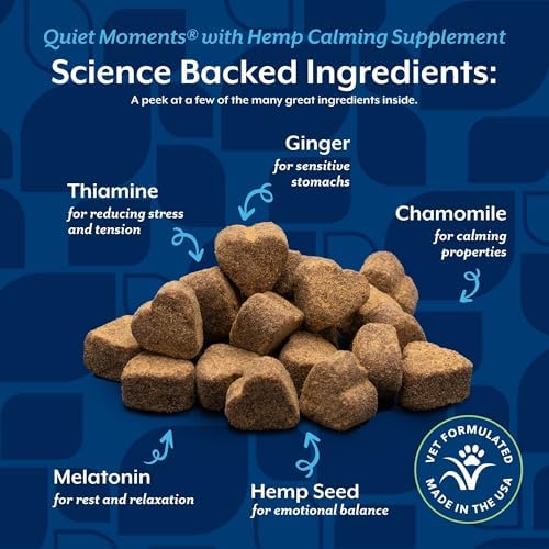 NaturVet Quiet Moments Calming Plus Hemp Dog Supplement - 180 Soft Chews - Image 5