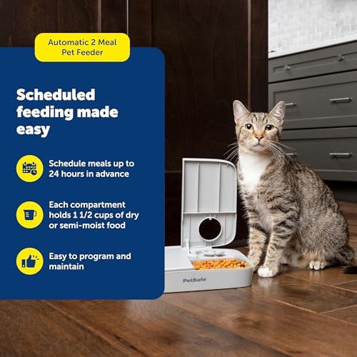 PetSafe Analog 2 Meal Pet Feeder, Dog & Cat, 3 Cup/16 oz, Tamper-Resistant - Image 2