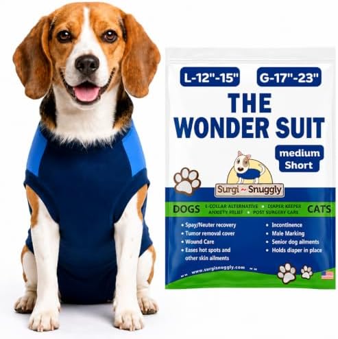Surgi Snuggly Dog Surgery Recovery Suit, Cone Alternative, Spay/Neuter MS by Surgi%7ESnuggly