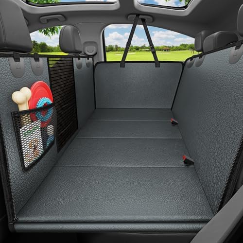 URPOWER PU Leather Hard Bottom Dog Car Seat Cover, Back Seat Extender by URPOWER