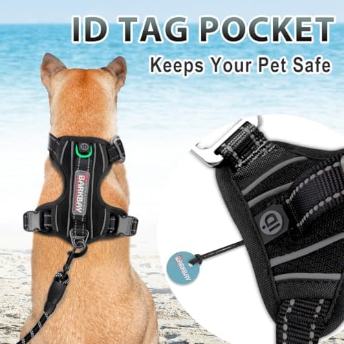 BARKBAY Dog Harness for Large Dogs No Pull Dog Vest ID Tag Pocket - Image 3