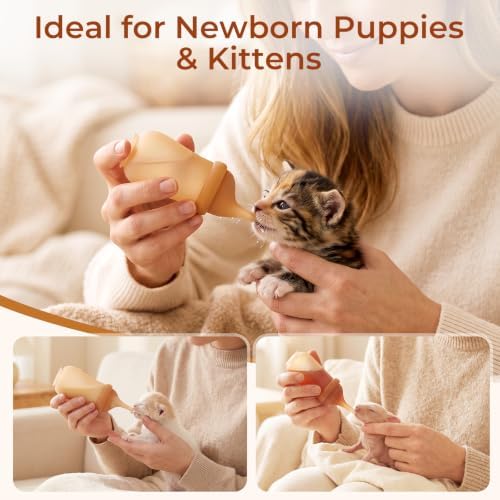 Anti-Choke Puppy Nursing Bottles, Silicone Feeding Nipple, Kitten Bottle - Image 3