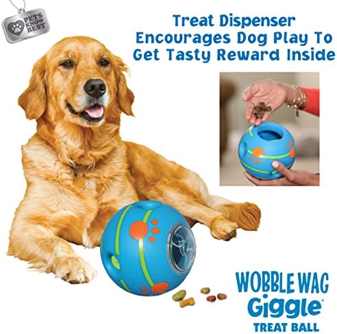 Wobble Wag Giggle Treat Ball- Interactive Dog Toy & Treat Dispenser, Fun Giggle Sounds When Rolled or Shaken, Great for Dogs! Pets Know Best - Image 3