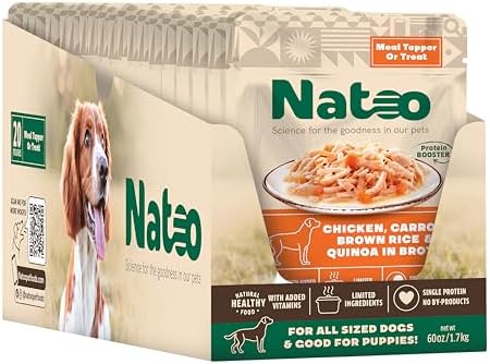 NATOO Dog Food Topper, Chicken Carrot Brown Rice Quinoa, Case of 20 by Natoo