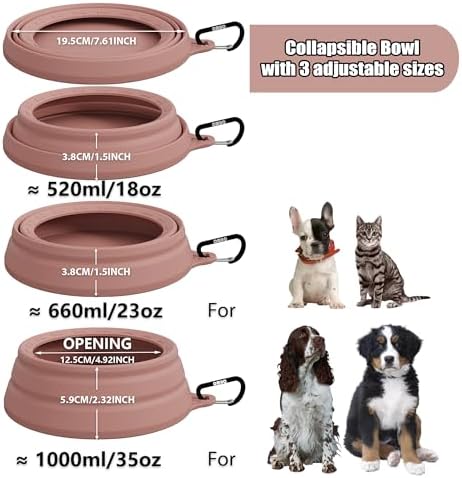 OHMO Spill Proof Collapsible Dog Bowl, 34oz Portable Dog Water Bowl - Image 6