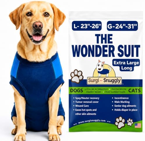 Surgi Snuggly Dog Surgery Recovery Suit, Cone Alternative, Spay/Neuter XLL by Surgi%7ESnuggly