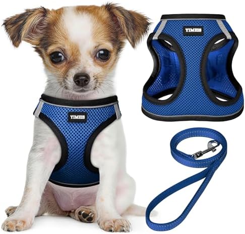 No Pull Dog Puppy Harness and Leash Set Reflective Mesh Vest Medium by YIMEIS