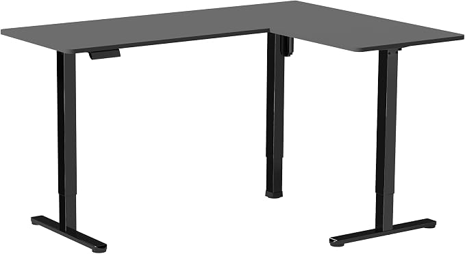VIVO Black 63 x 47 in Corner Standing Desk, DESK-E3CTB-47 | Electric, Reversible L-Shaped Table, Sit Stand, Height Adjustable, Memory Controller, Office Furniture Sets, Black Frame - Image 9