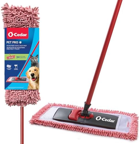 O-Cedar Pet Pro Microfiber Hair & Dust Mop | 3X Pet Hair Removal* | Electrostatic Dry Dust Mop for Dog & Cat Homes | Hardwood, Tile & Hard Floor Cleaning by Unknown