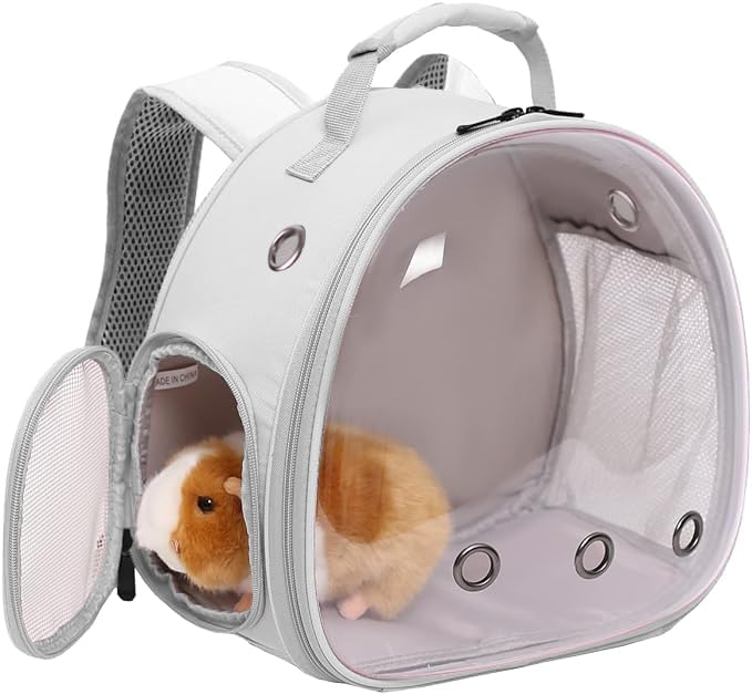 Guinea Pig Backpack, Space Capsule Bubble Window Small Animal Backpack for Guinea Pig, Bird Bunny Rabbit - Image 6