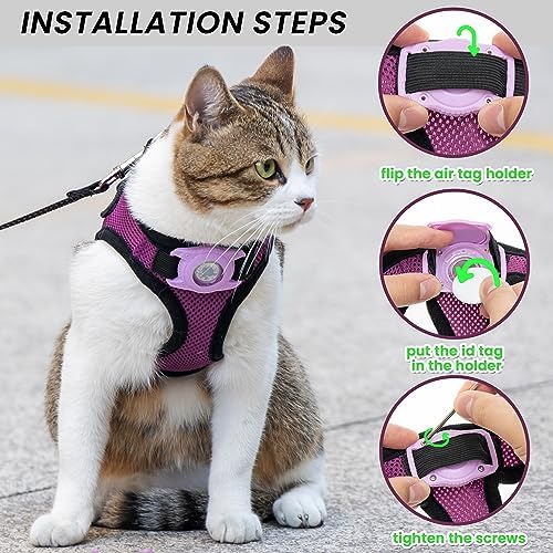 Dog Harness with AirTag Holder & 5 ft Leash Set for Small Dogs - Image 6