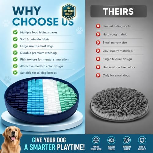 PET ARENA Adjustable Dog Snuffle Mat Interactive Feeding Toy - Multicolor - Image 7