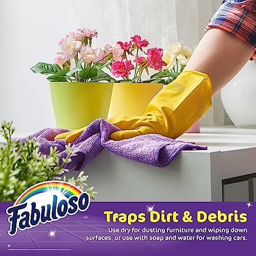 Fabuloso Microfiber Cleaning Cloths for Home & Car, 13x13, Purple, 8 Count - Image 2