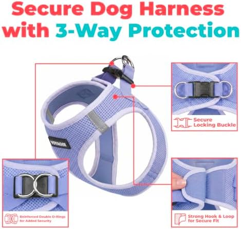 Voyager Step-in Air Dog Vest Harness - Lavender, X-Large - Image 2