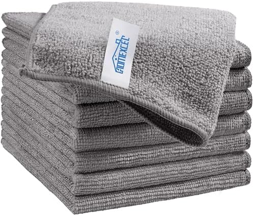 HOMEXCEL 8PK Microfiber Cleaning Cloth, Cleaning Rags for Home, 11.5x11.5in by HOMEXCEL