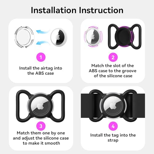 Waterproof AirTag Holder for Dog Collar, Soft Slide-On Dog AirTag Holder - Image 4