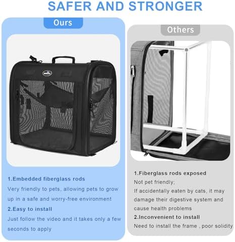 Wakytu 2-in-1 Pet Carrier for Cats & Dog, Travel Carrier for Camping - Image 3