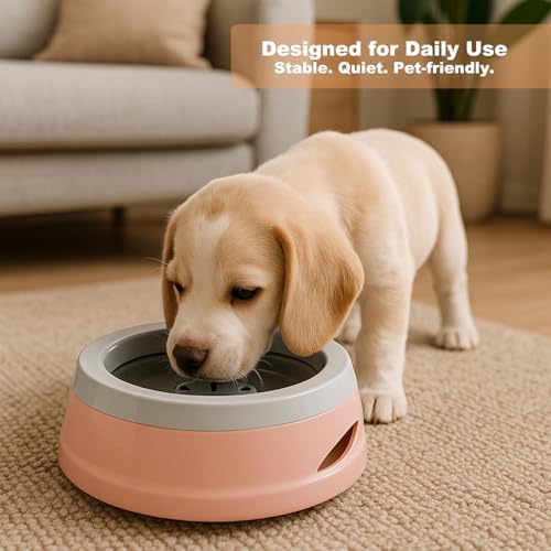 25oz Dog Water Bowl for Small/Medium Pets – Spill-Proof and No-Splash Slow Drinking Pet Water Dispenser, Portable Non-Slip Feeder Bowl for Travel, Car, Crate, and Home Use - Pink - Image 7