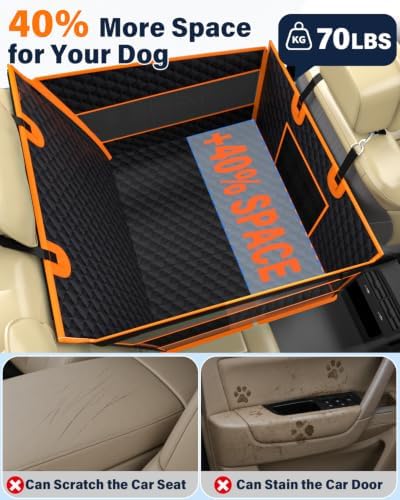 Instraella Dog Car Seat for Large Dogs, Hard Bottom Half Back Seat Extender - Image 5
