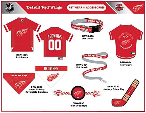 NHL Detroit Red Wings Jersey for Dogs & Cats, Large. - Let Your Pet Be A Real NHL Fan! - Image 6