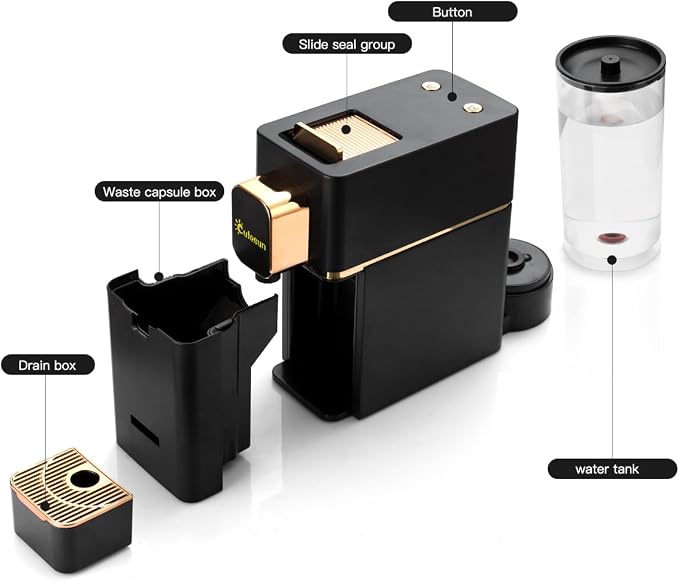 Mini Espresso Coffee Machine for Capsules Compatible with Nespresso OriginalL Machine, Espresso Maker Single Serve, Bestpresso Coffee Capsules Peet's Espresso more (Black) - Image 5