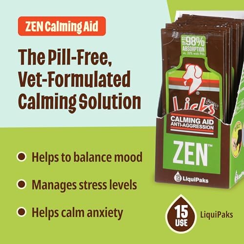 Licks Zen Calming Aid, L-Theanine, Braised Beef Flavor, 15 Packets - Image 3
