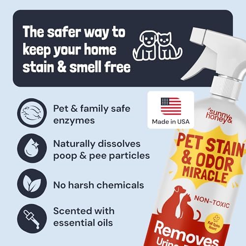 Sunny & Honey Carpet Cleaner Spray, Enzyme Pet Stain Remover, 32oz Spice - Image 5