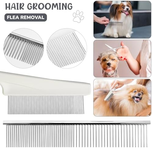 Dog Brush & Grooming Kit – 9-Piece Pet Brush & Deshedding Set for Shedding, Bathing, Trimming & Nail Care | Grooming Tools for Dogs & Cats, Includes Comb, Nail Clipper, Scissors, Slicker Brush (Gray) - Image 6