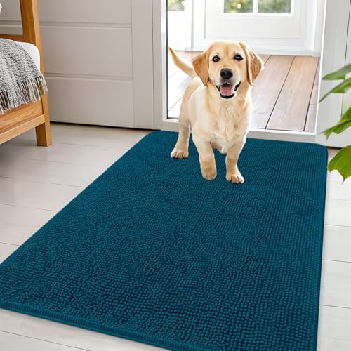 OLANLY Dog Door Mat for Muddy Paws 44x32, Super Absorbent Chenille Mud Mat by OLANLY