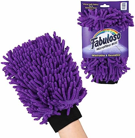 Fabuloso Microfiber Cleaning Mitt, Purple, One Size Fits All - Lint-Free, Scratch-Free Glove for Surfaces and Furniture - Dustless Hand Cloth for Bold & Bright Experience, 3 Count - Image 2