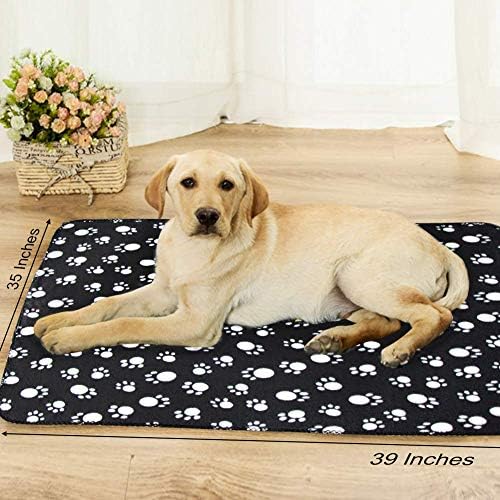 Comsmart Dog Blankets, 6 Pack Fleece Pet Blankets, 39x35 inches, Black - Image 5