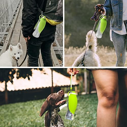 TIOVERY Dog Water Bottle, Portable Pet Water Dispenser Feeder Leak Proof with Drinking Cup Dish Bowl for Outdoor Walking, Hiking, Travel, 20OZ Water Bottle Fit for Small to Large Dogs and Cats Green - Image 5