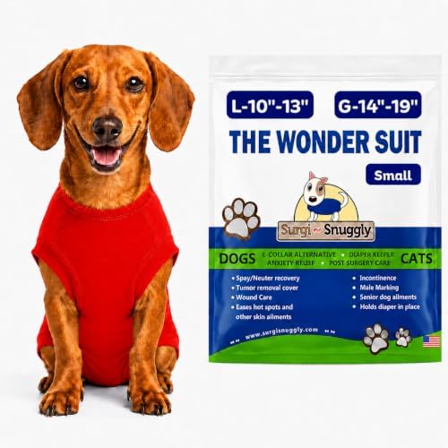 Surgi Snuggly Dog Surgery Recovery Suit, Cone Alternative, Spay/Neuter S by Surgi%7ESnuggly