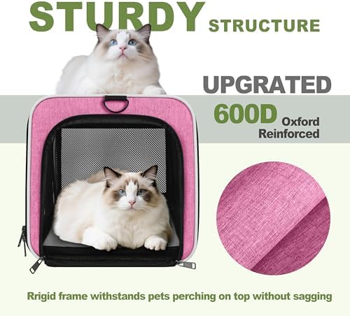 GAPZER Cat Carrier 18x11x11 Delta Airline Approved, Pet Plane Travel Crate - Image 4