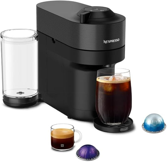 Nespresso Vertuo Pop+ Coffee Machine & Samra Origins Pods by De'Longhi | Liquorice black machine by De'Longhi with The Weeknd's Togetherness Blend: 20 light roast double espresso pods, 2.7 fl. oz. by Unknown