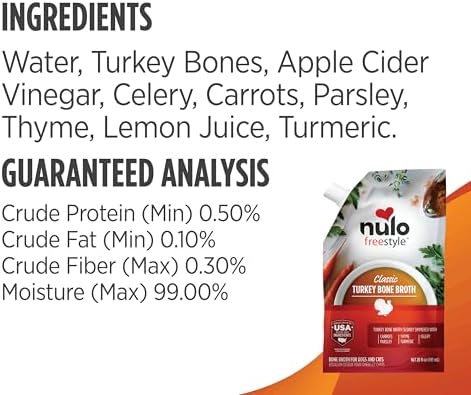 Nulo Freestyle Bone Broth, Premium Food Topper for Cats and Dogs, with Collagen and Chondroitin Sulfate to Help Boost The Quality of Your Pet’s Coat and Skin, 20 Fl Oz (Pack of 3) - Image 6