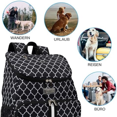 BAGLHER丨Dog Travel Bag, Airline Approved Pet Supplies Backpack, Dog Travel Backpack with 2 Silicone Collapsible Bowls and 2 Food Baskets - Image 6