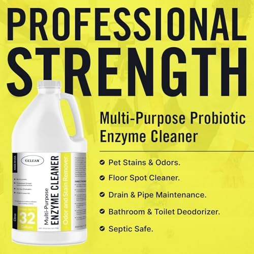 Multi-Purpose Probiotic Enzyme Citrus Cleaner, 1/2 Gallon (64 oz.) - Pet Stain and Odor Remover - Concentrated - Professional & Home Strength Drains, Floors, Bathrooms, Toilets Trash Can, Made in USA - Image 2