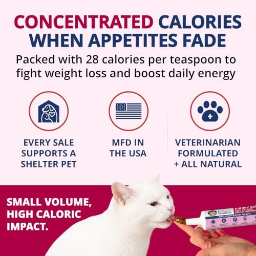 Under The Weather Pet Kidney Cal for Cats 80cc | High Calorie Cat Kidney Support Supplement with Low Phosphorus, Potassium Gluconate & Electrolytes | Vet Formulated Salmon Flavor Gel - Image 7