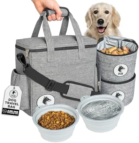 Dog Travel Bag for Supplies - Airline Approved Pet Backpack Organizer by TopDogPetGear