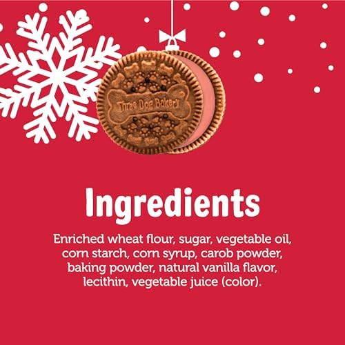 Three Dog Bakery Holiday Lick'n Crunch! Sandwich - Red Creme Filling, Perfect for Birthdays & Christmas - Image 5