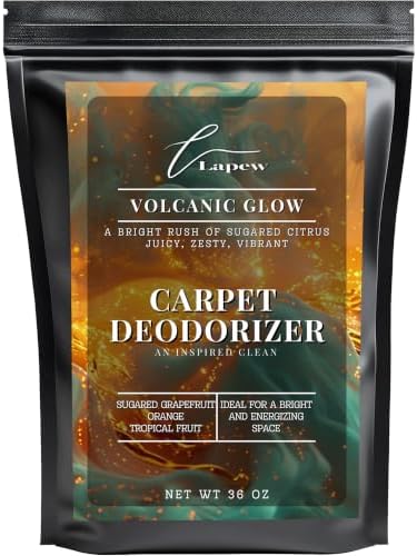 Lapew Volcanic Glow Carpet Deodorizer Powder - Pet Safe Freshener for Vacuuming | Scented Odor Eliminator for Home | 36 oz by Lapew