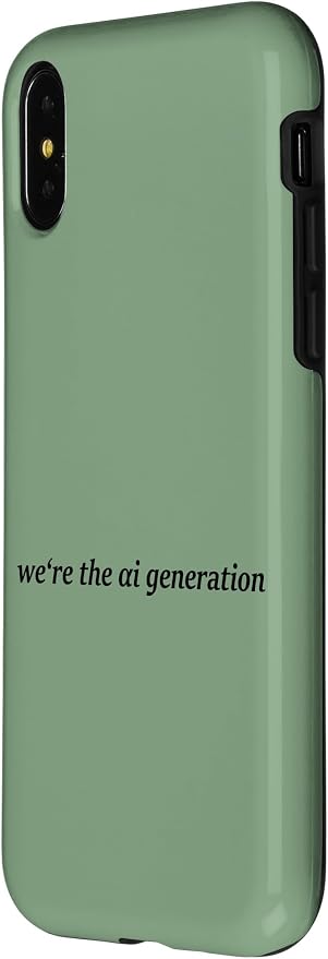 iPhone X/XS "WE'RE THE AI GENERATION" Clever Gen Alpha Minimal Lettering Case - Image 2