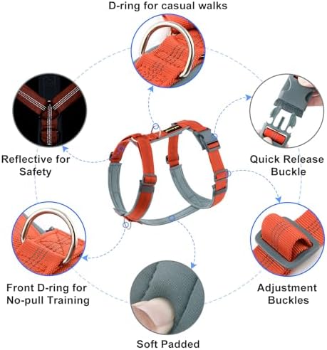 Plutus Pet No Pull Dog Harness, Adjustable Nylon Harness with Soft Padding - Image 2