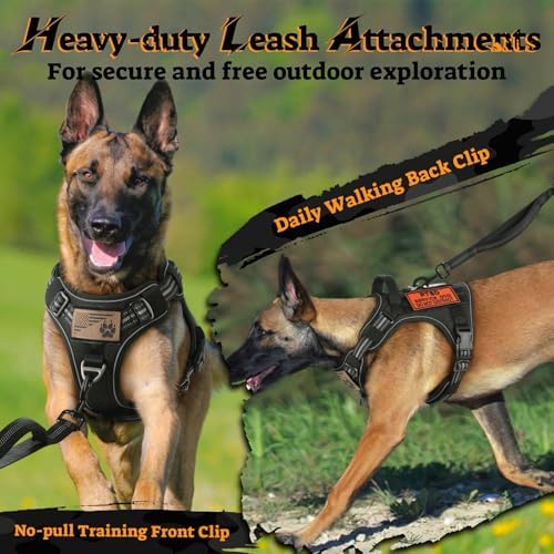 rabbitgoo Tactical Dog Harness for Small Dogs, No Pull Service Pet Vest - Image 3