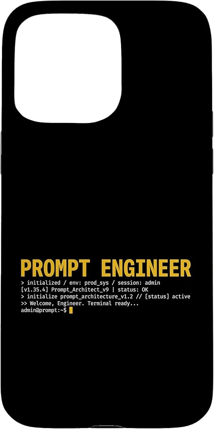 Prompt Engineer Terminal Screen AI Developer Software Coder Case for iPhone 15 Pro Max by Unknown