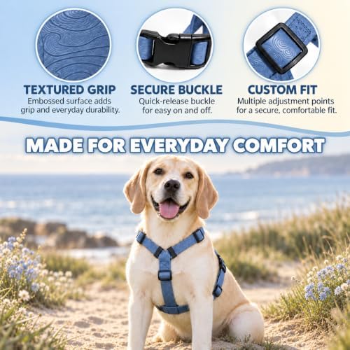 Dog Harness and Leash Set, No Pull Soft Lightweight PVC Puppy Harness, Adjustable Breathable Easy Walk Pet Harness for Small Medium Large Dogs - Image 2
