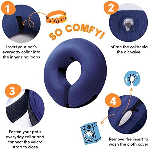 BENCMATE Inflatable Dog Cone Collar Alternative After Surgery XLarge - Image 2