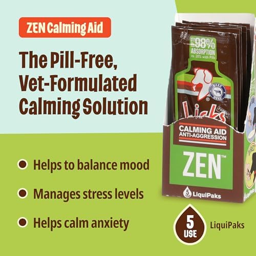 Licks Zen Calming Aid, L-Theanine, Braised Beef Flavor, 5 Packets - Image 3